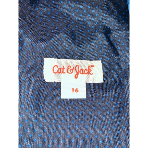 Cat & Jack Youth Formal Wear Navy Blazer Jacket 2-Button Notch Lapel Size 16 - Picture 10 of 10